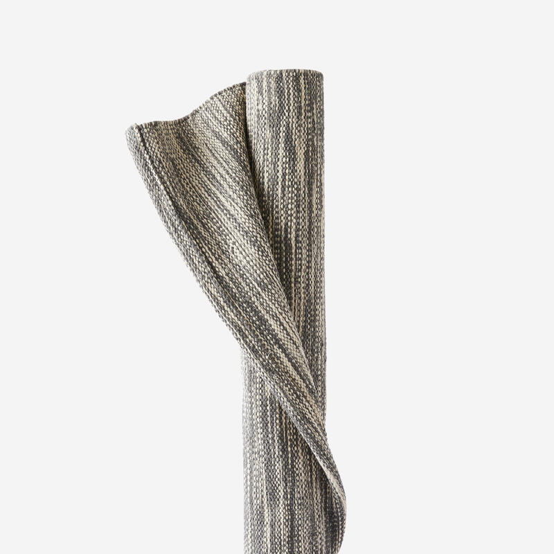 Svrchní podložka na jógu 183 cm × 68 cm × 4 mm bavlněná melírovaná šedá