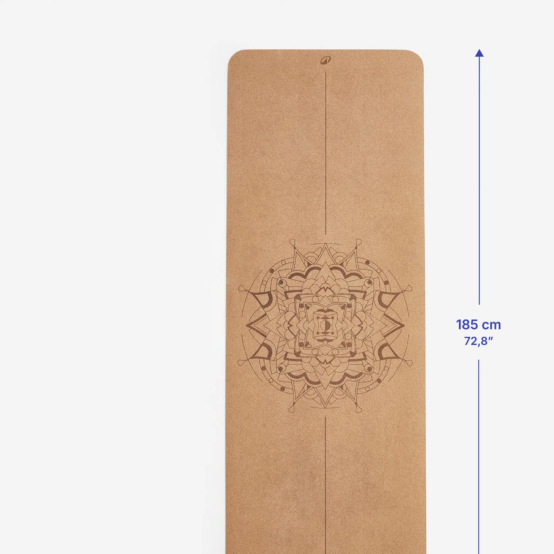 Ref. : 8757777 TAPIS YOGA LIEGE MANDALA 185 X 65 CM X 4MM