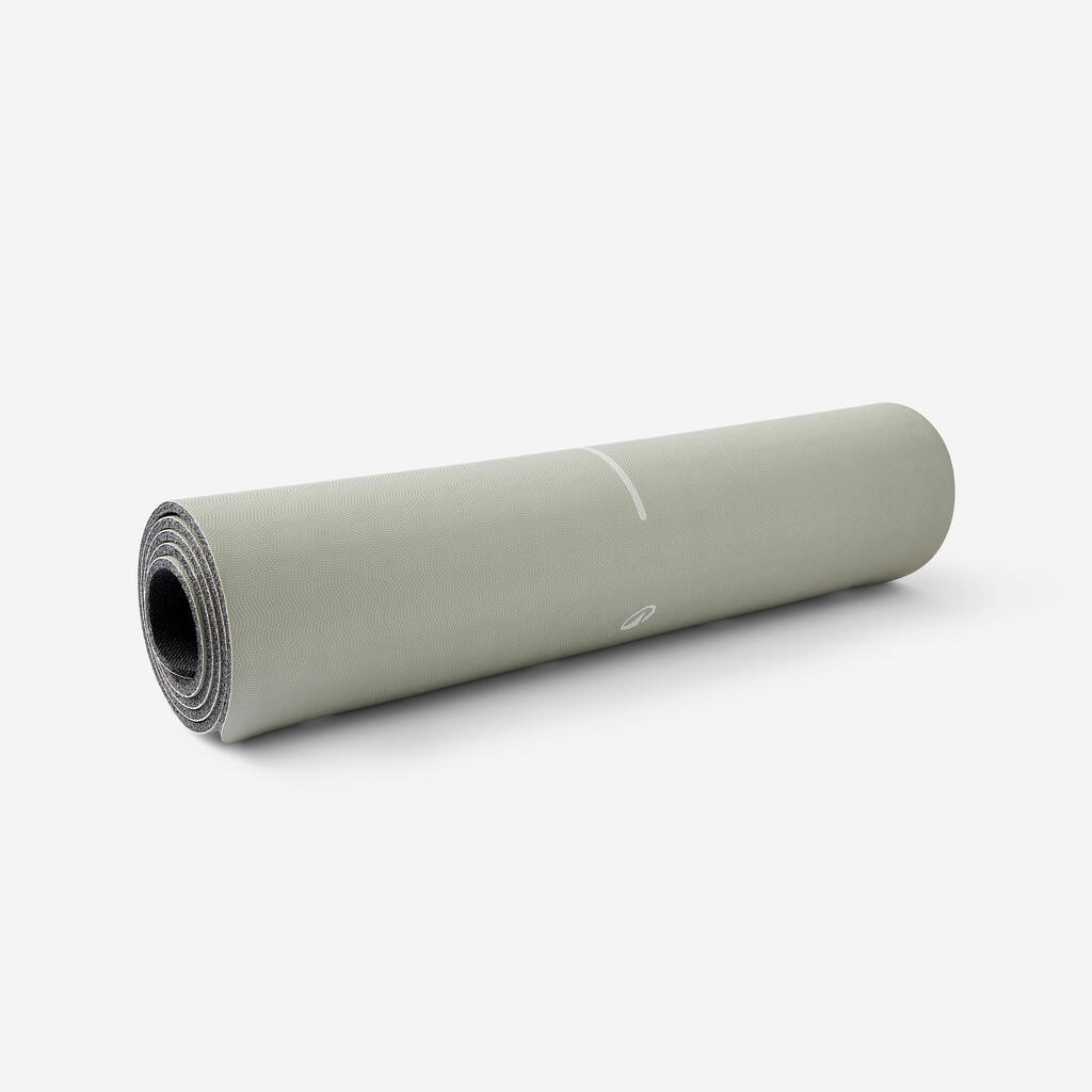 Tapis de fitness résistant et adhérent épaisseur 8 mm, vert sauge