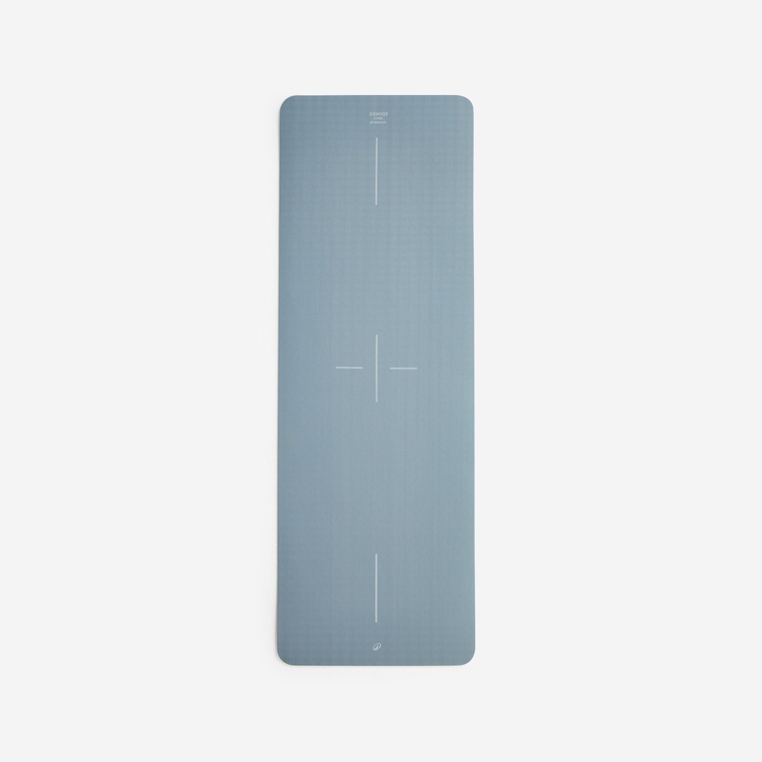 Thick pilates mat 170 cm x 58 cm x 8 mm - grey