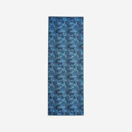 Άνετο στρώμα για ήπια yoga 173 cm ⨯ 61 cm ⨯ 8 mm - Σκούροι μπλε φοίνικες