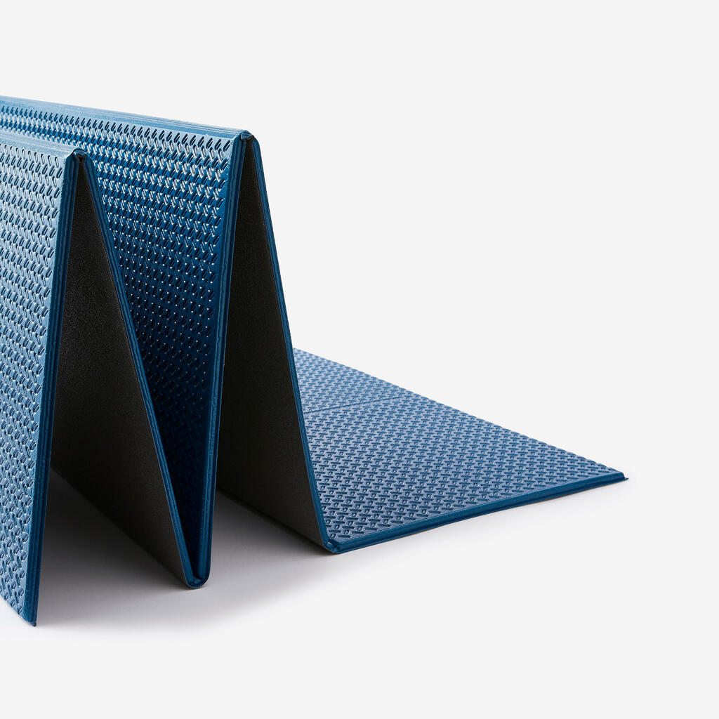 Folding Fitness Mat 160 cm x 58 cm x 7 mm - Blue