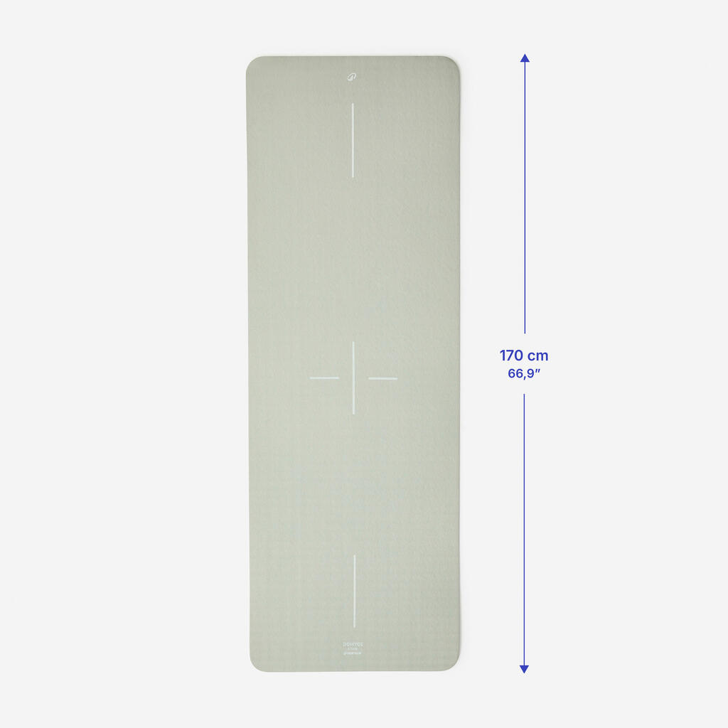 Tapis de fitness résistant et adhérent épaisseur 8 mm, vert sauge