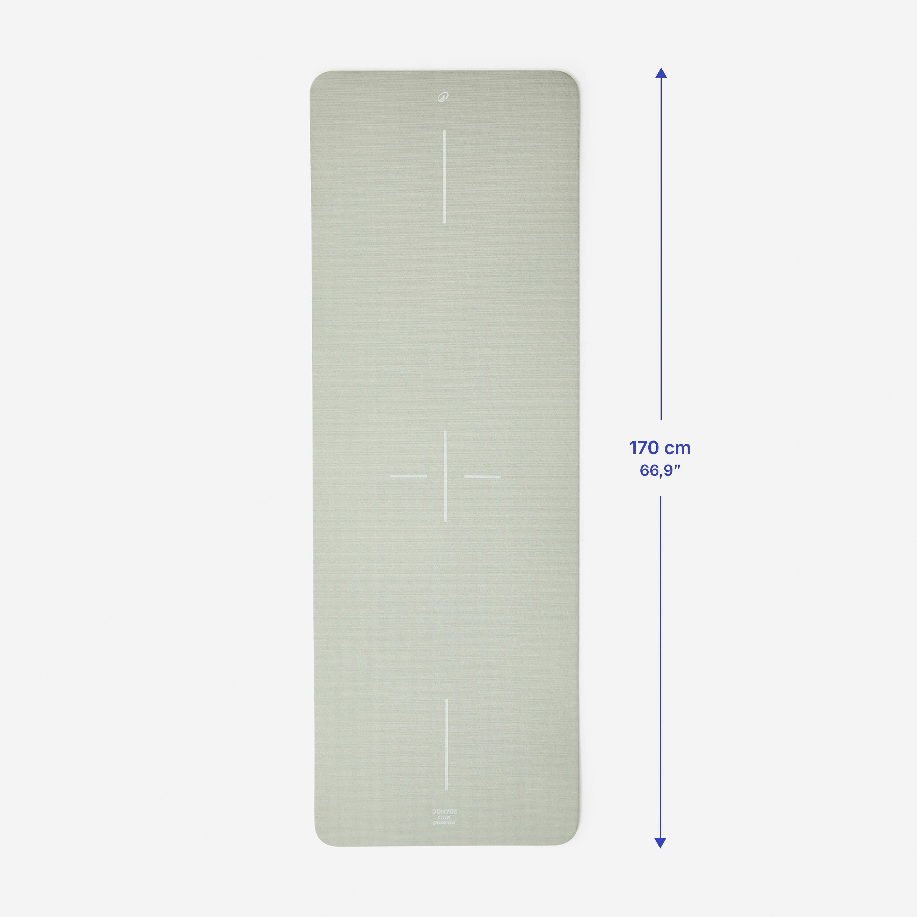 Saltea groasă Fitness 170 cm x 58 cm x 8 mm Verde cenușiu