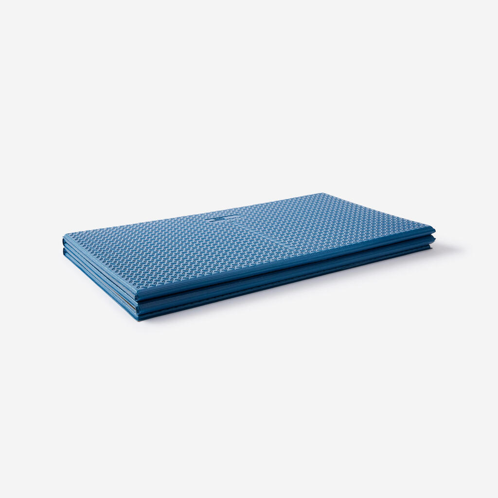 Folding Fitness Mat 160 cm x 58 cm x 7 mm - Blue