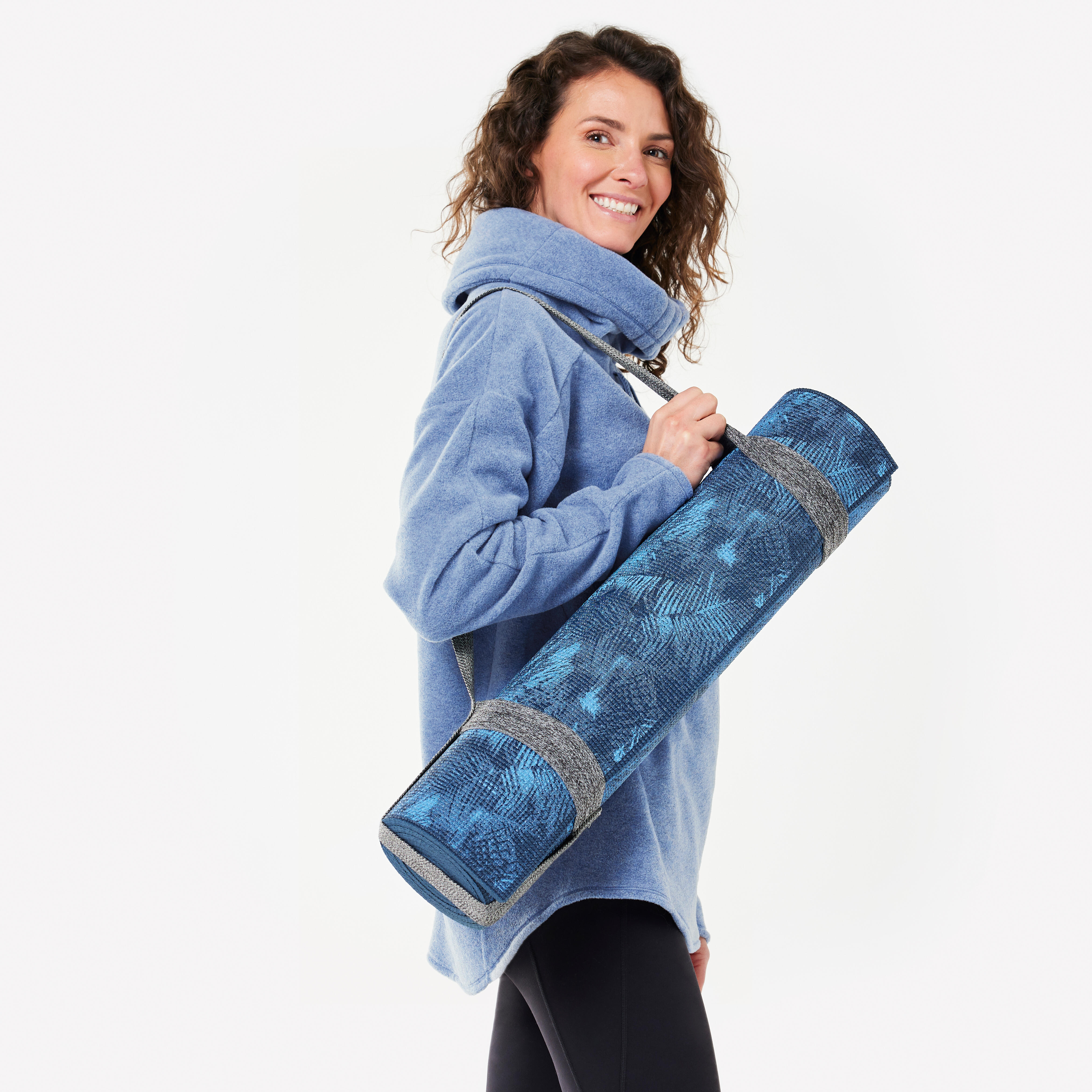8 mm Grippy and Comfortable Gentle Yoga Mat - Dark Blue