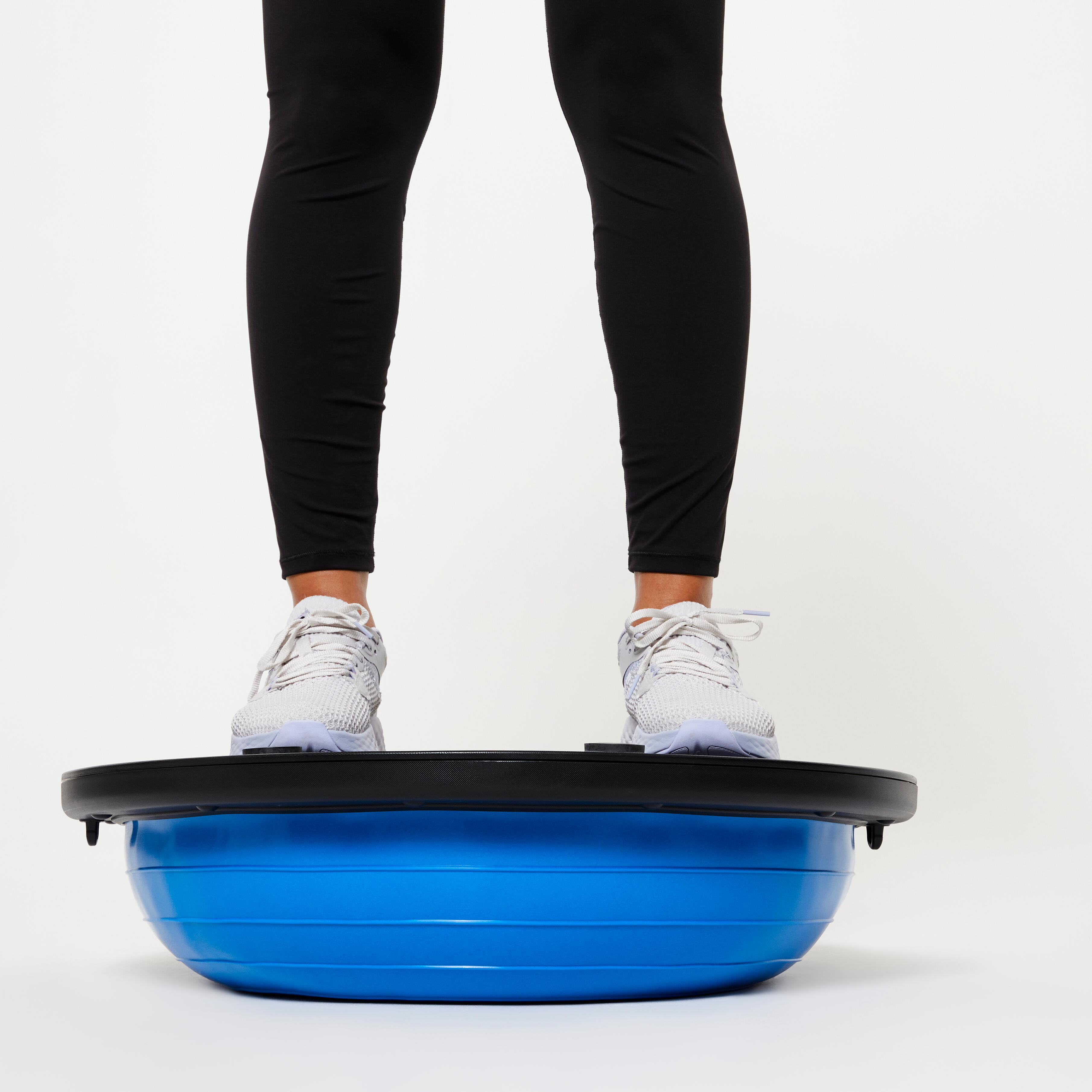 Gym Bosu ball Reversible Balance Station 900 + Resistance Bands - Blue
