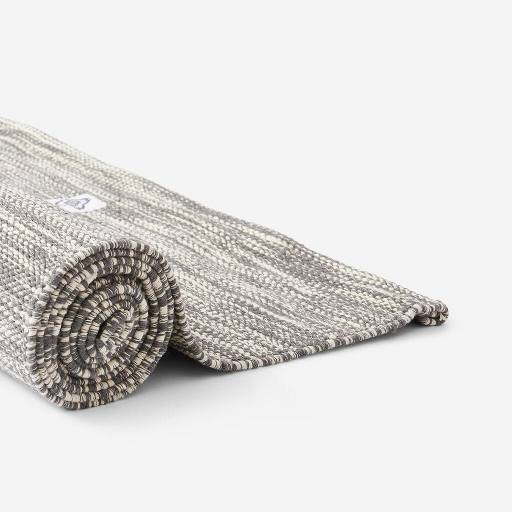 Gentle Yoga Cotton Mat/Over-Mat 183 cm ⨯ 68 cm ⨯4 mm - Mottled Grey