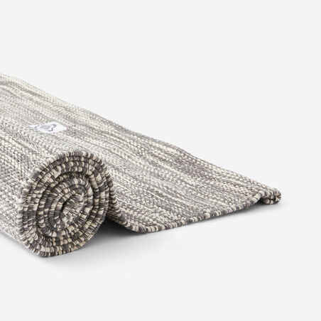 Gentle Yoga Cotton Mat/Over-Mat 183 cm ⨯ 68 cm ⨯4 mm - Mottled Grey