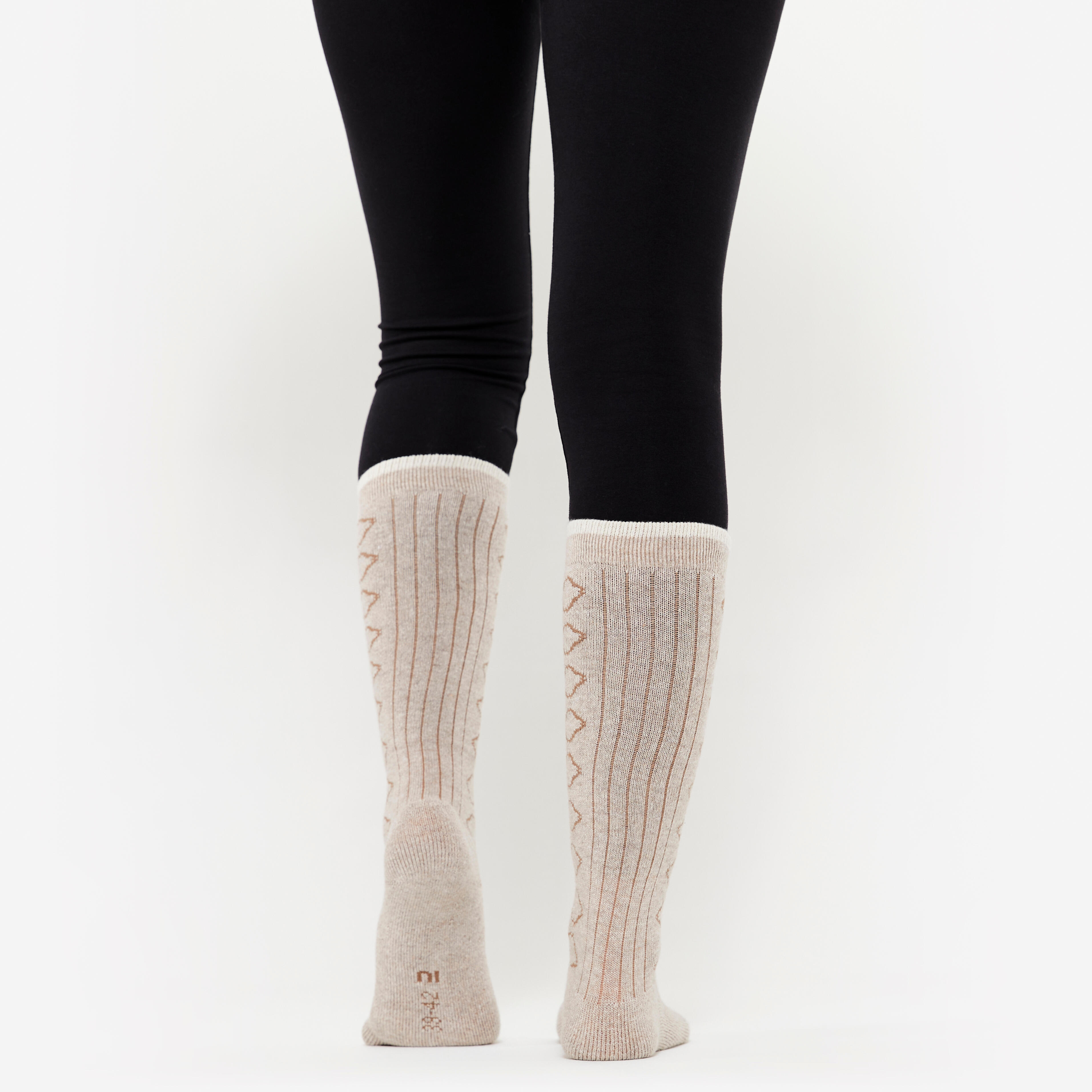 CHAUSSETTES MEDITATION LAINE MERINOS BEIGE KIMJALY Decathlon