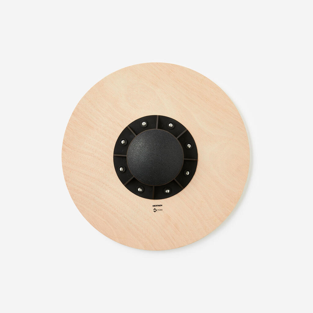 Planche d'équilibre de fitness en bois, noir