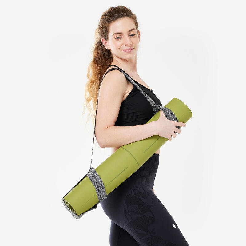 Yogamat met veel grip 185 cm x 65 cm x 4 mm groen