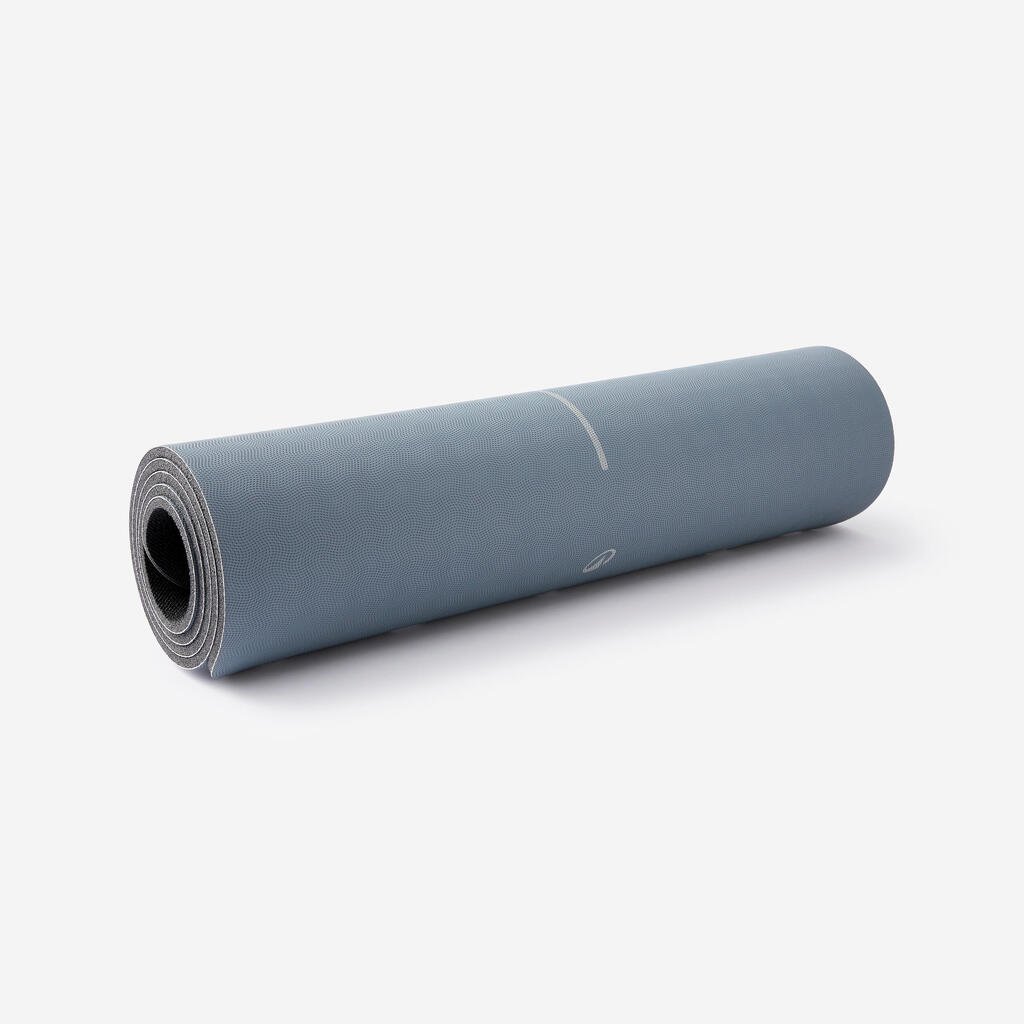 Tapis de fitness résistant et adhérent épaisseur 8 mm, gris