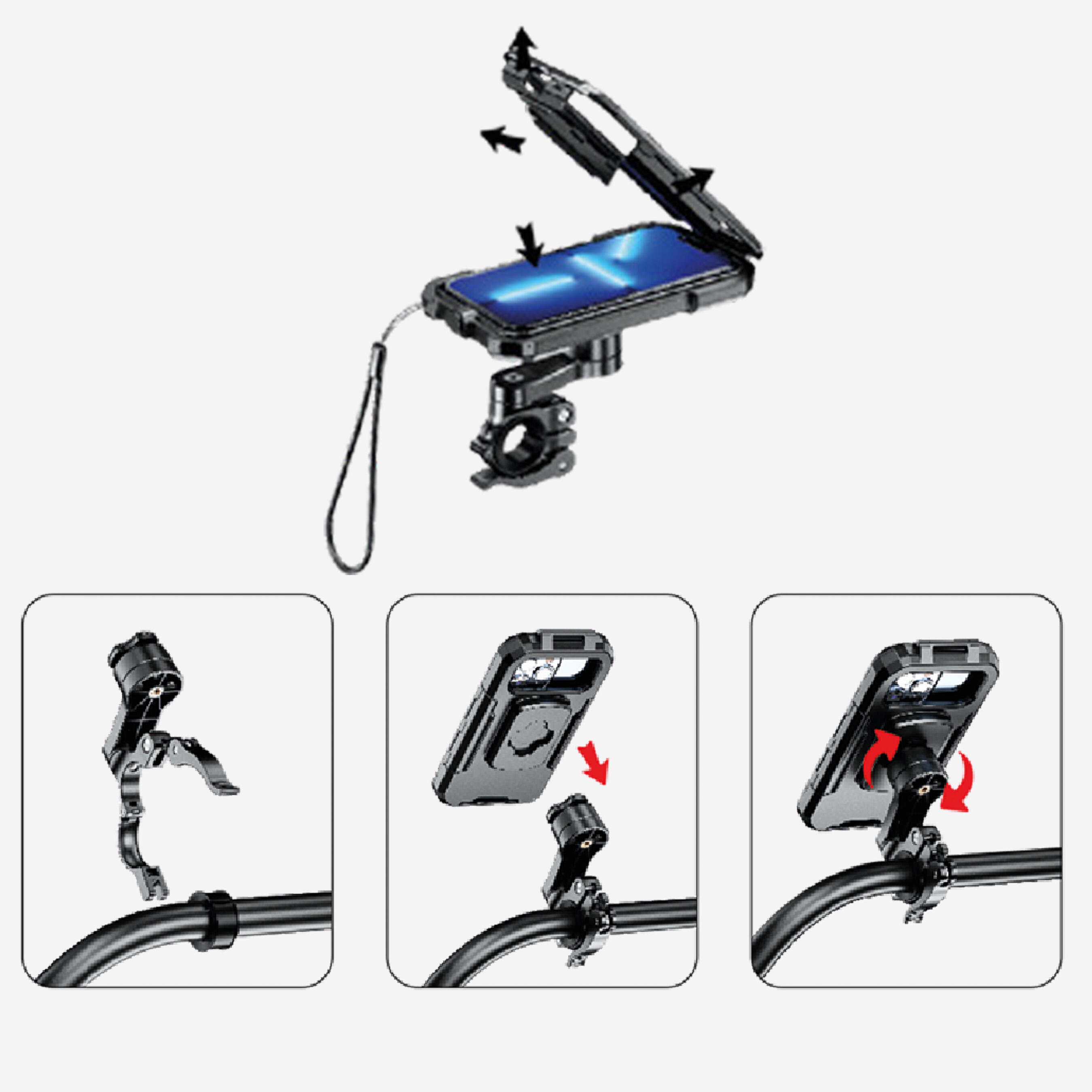 Waterdichte telefoonhouder voor aquabiking 2/2