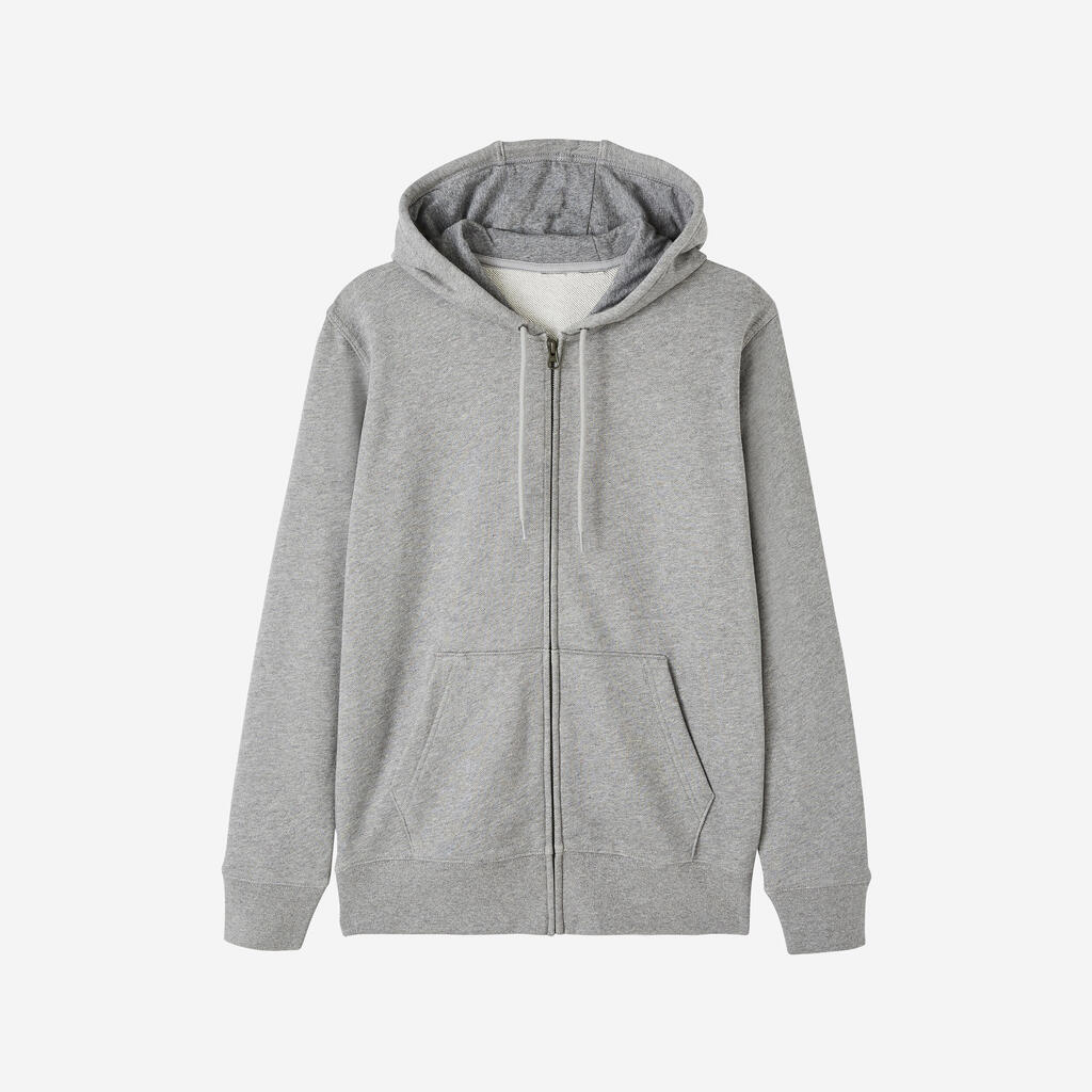 Women's Zipped Hooded Jacket - Grey