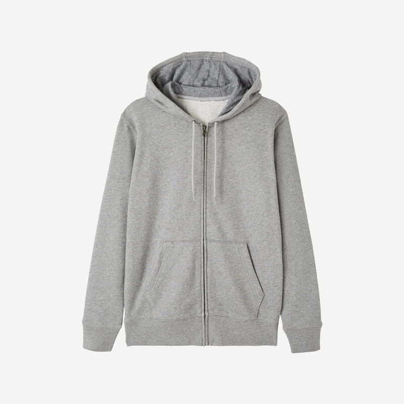 Veste zippée à capuche femme - gris