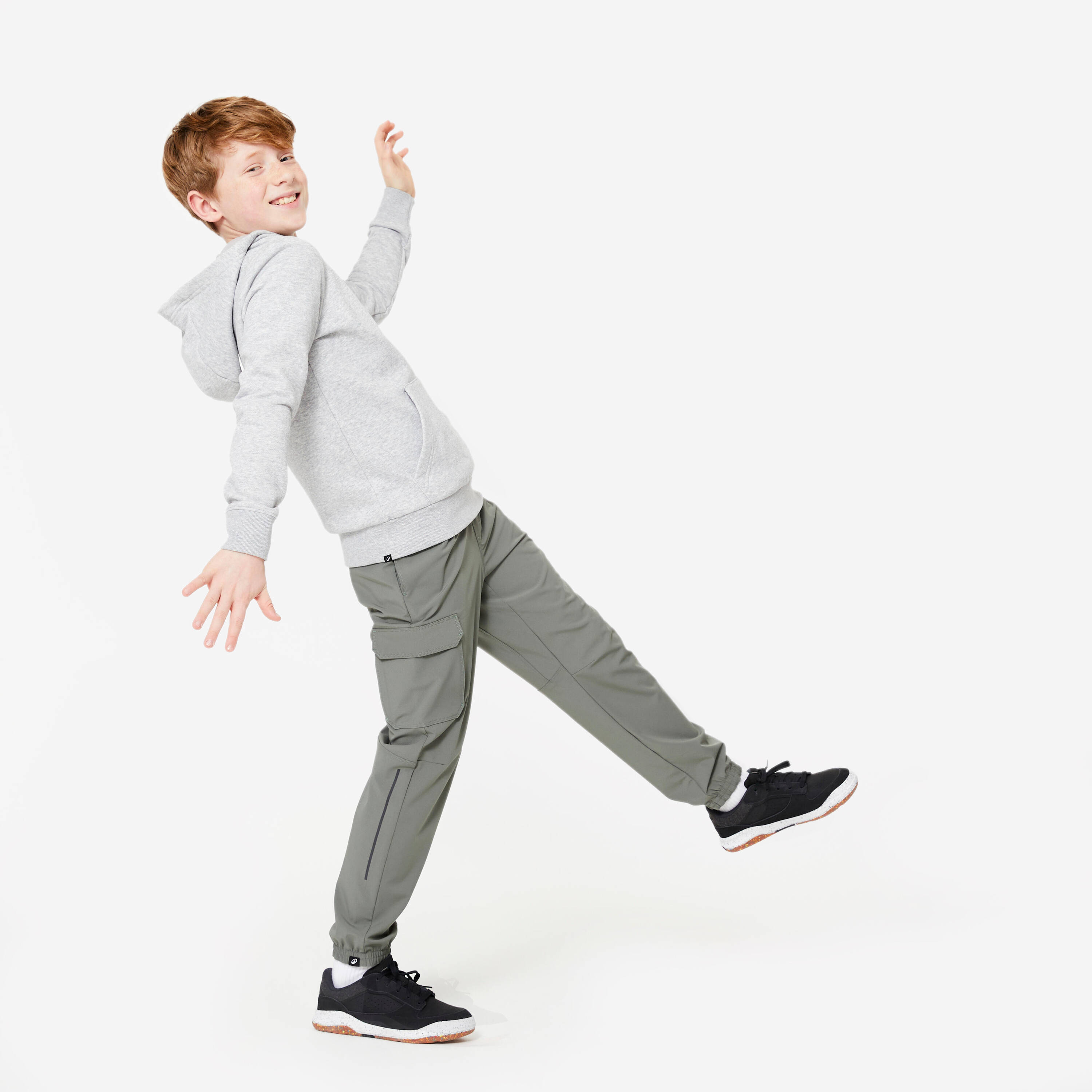 Kids' Unisex Cargo Jogging Bottoms - Green -  2