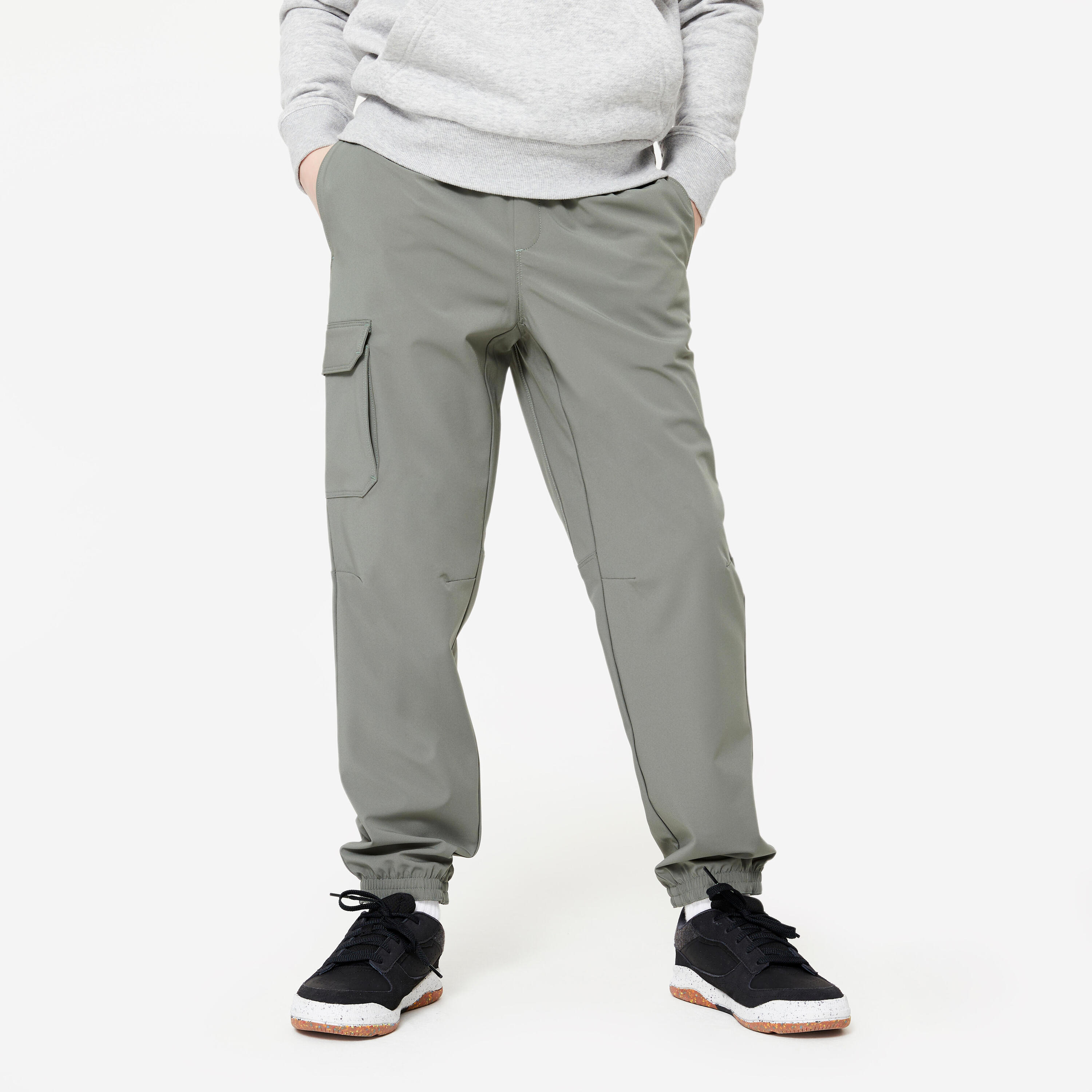 DECATHLON Kids' Unisex Cargo Jogging Bottoms - Green