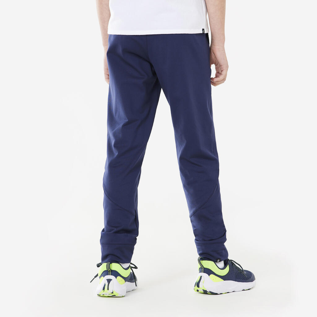 Kids' Warm Breathable Jogging Bottoms S500 - Navy