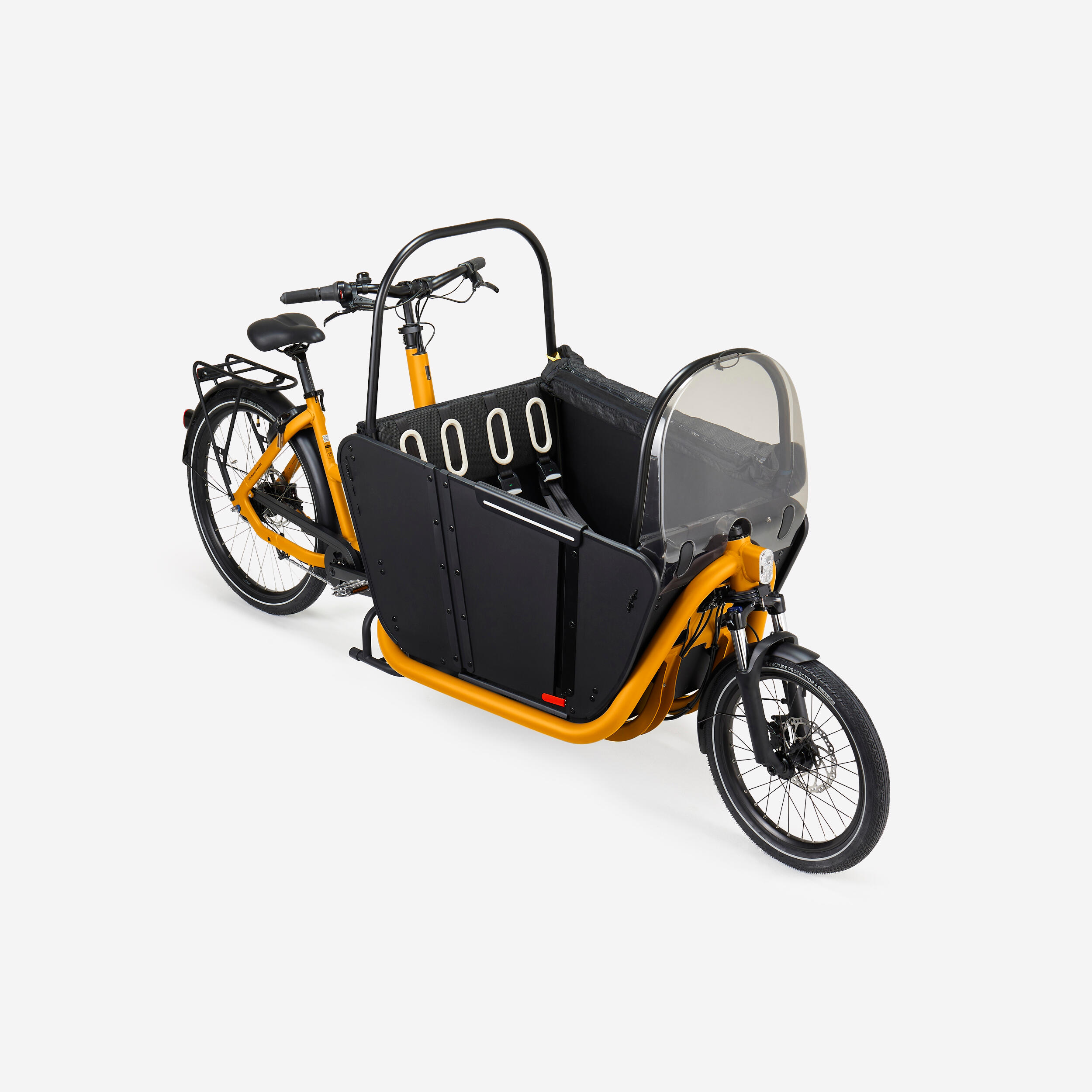 E-Lastenfahrrad Cargobike Long John F900E Family gelb  4/41