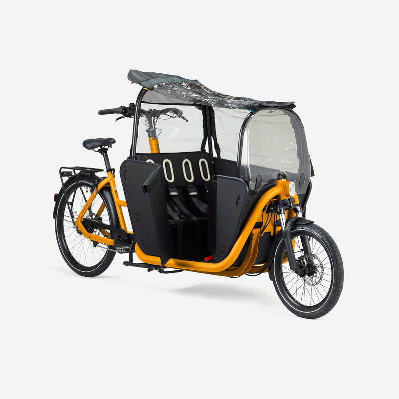 E-Lastenfahrrad Cargobike Long John F900E Family gelb 