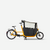 Velo cargo electrique biporteur famille f900e jaune