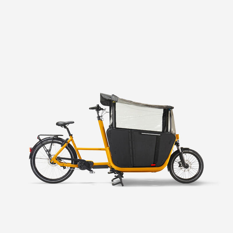 Elektrische bakfiets met bagagedrager F900E geel