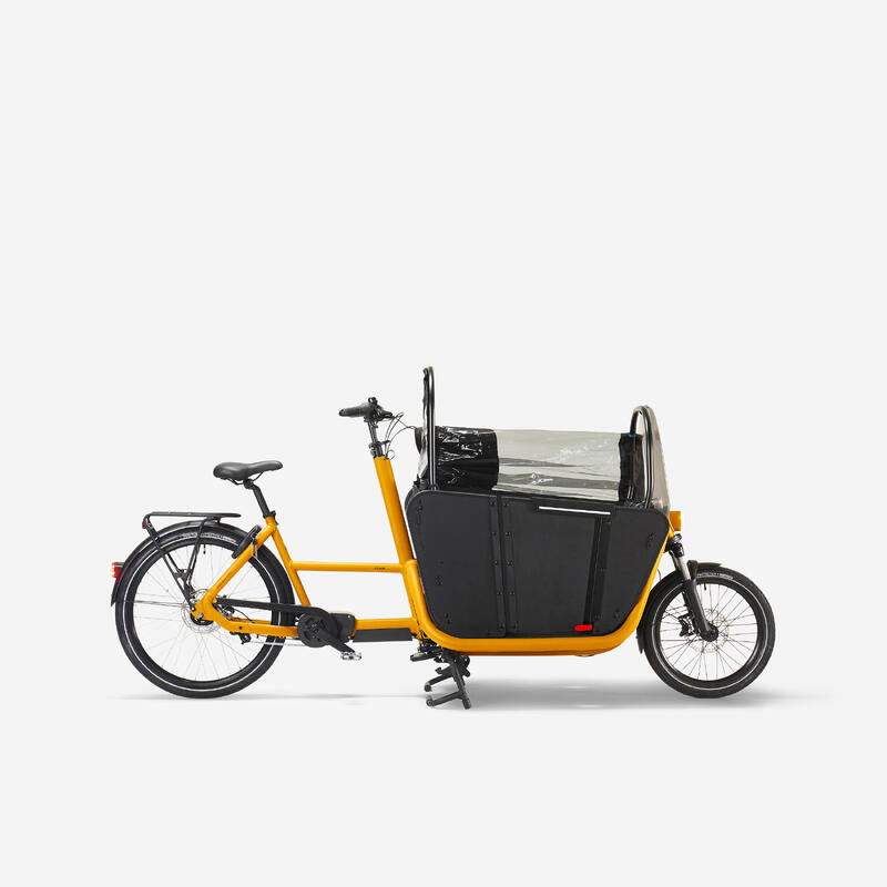 E-Lastenfahrrad Cargobike Long John F900E Family gelb 