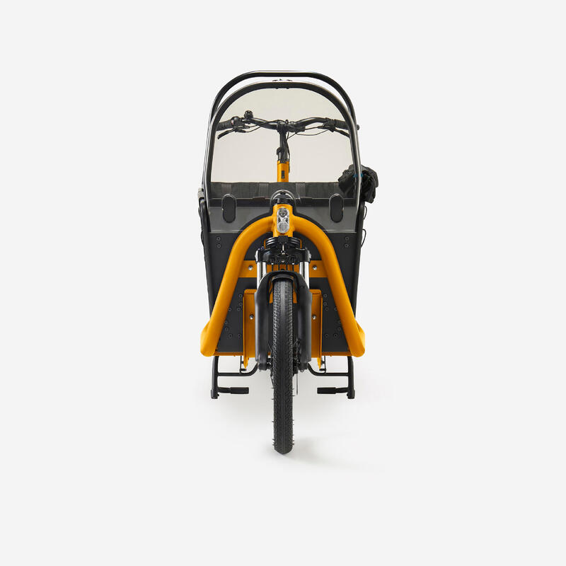 E-Lastenfahrrad Cargobike Long John F900E Family gelb 