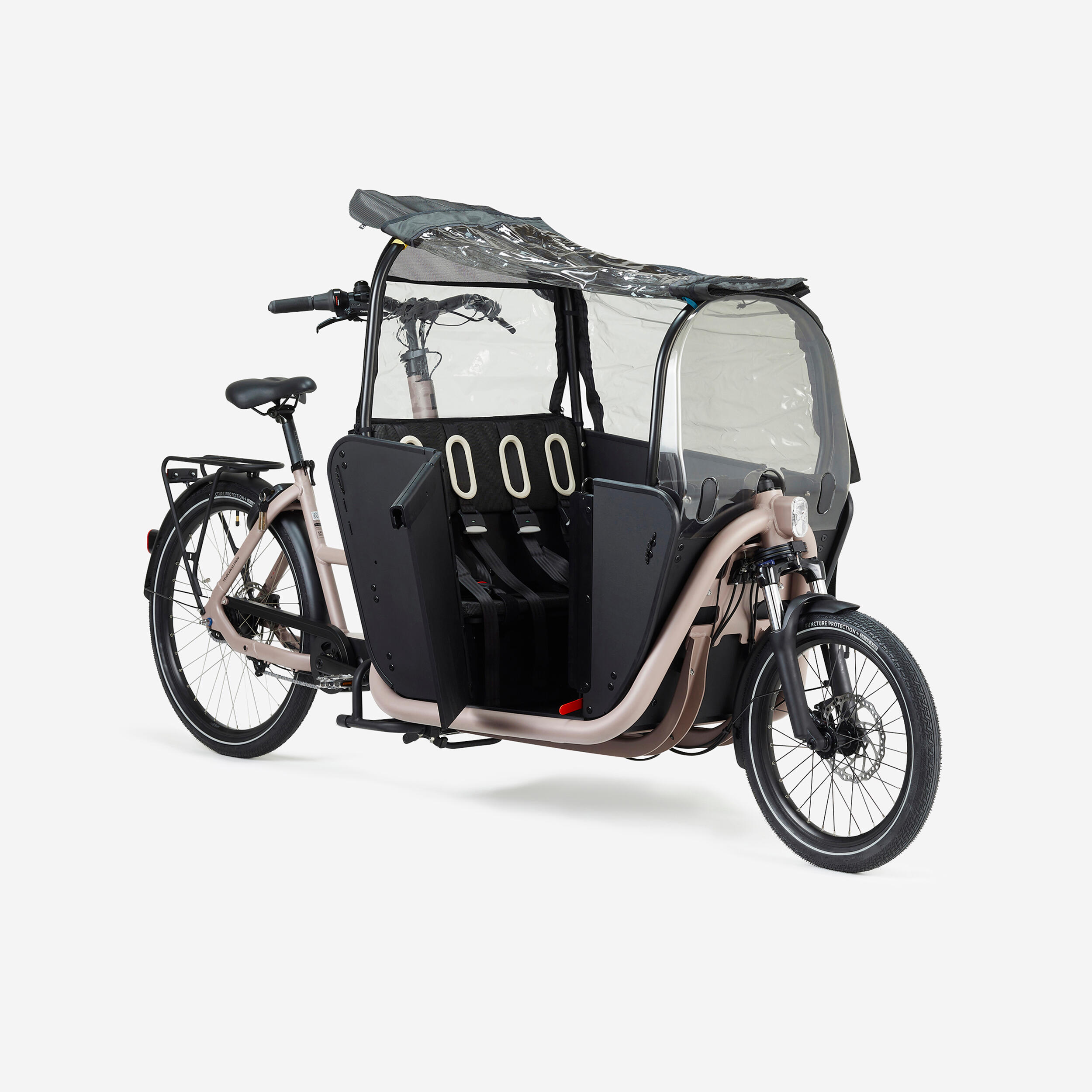 E-Lastenfahrrad Cargobike Long John F900E Family taupe 5/35