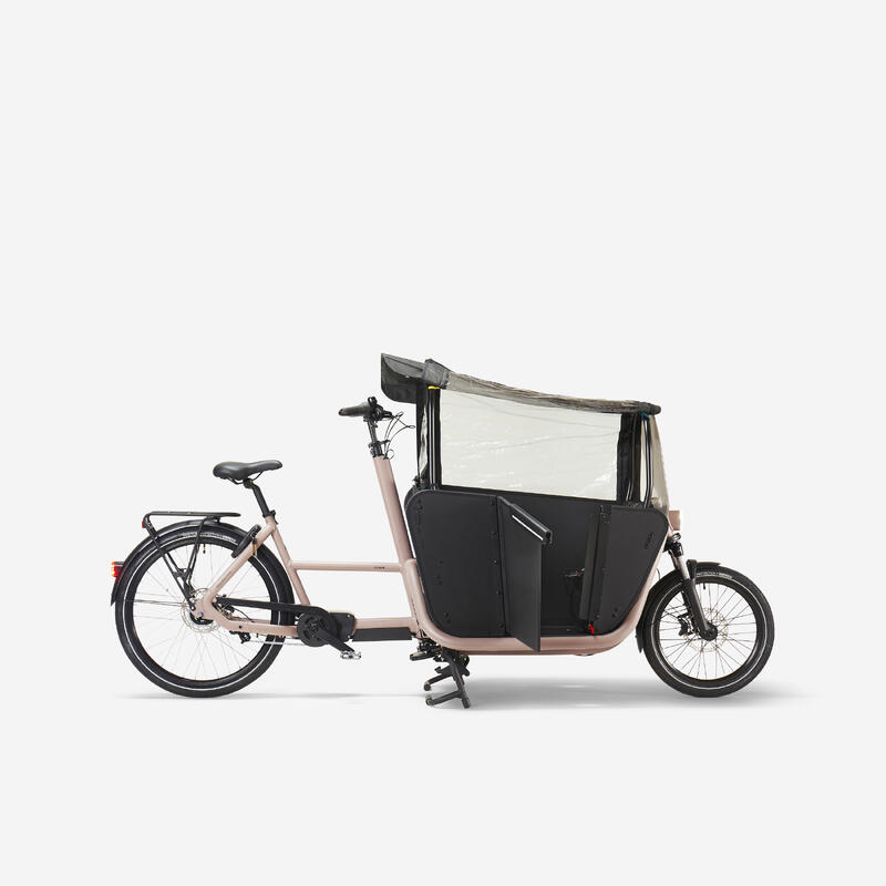 E-Lastenfahrrad Cargo Bike Long John F900E Family taupe 