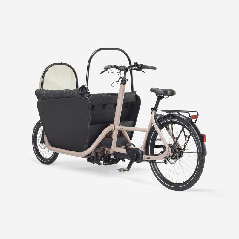 E-Lastenfahrrad Cargo Bike Long John F900E Family taupe 