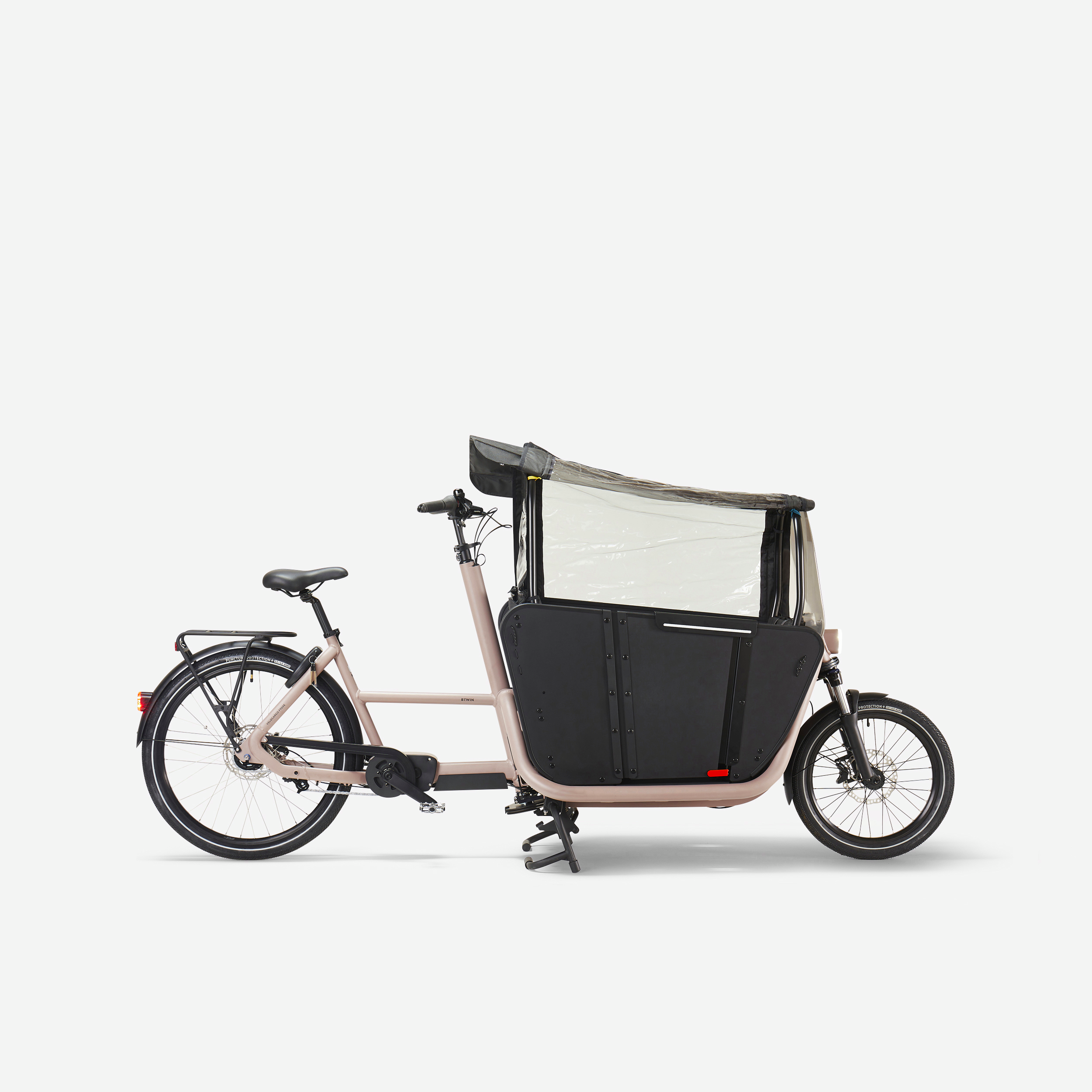 Velo cargo electrique biporteur famille f900e taupe - Vélos & Accessoires - ELOPS- Clubs - Entreprises - Collectivités - Associations