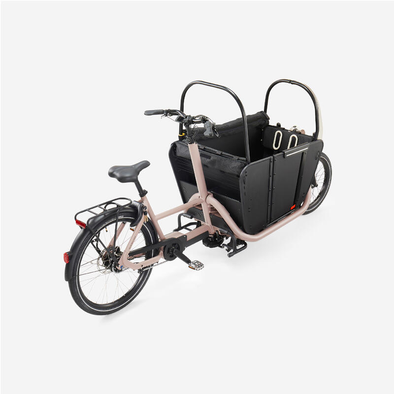 E-Lastenfahrrad Cargo Bike Long John F900E Family taupe 