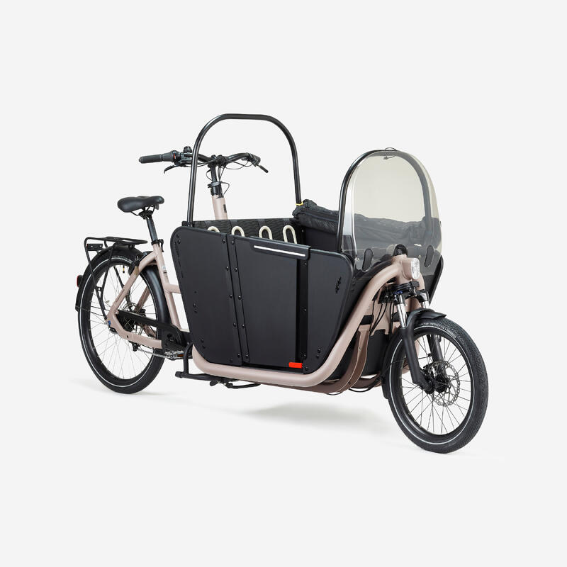 E-Lastenfahrrad Cargo Bike Long John F900E Family taupe 