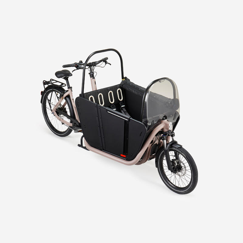 E-Lastenfahrrad Cargo Bike Long John F900E Family taupe 