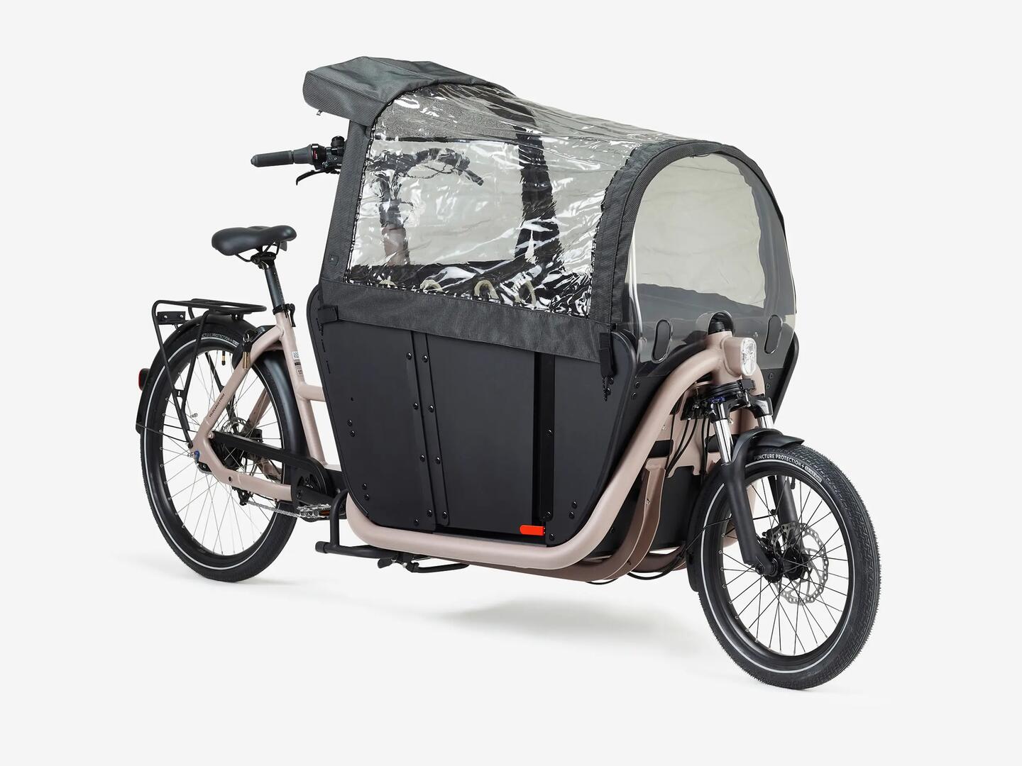 DECATHLON B'TWIN E-Lastenrad Frontloader Regenverdeck