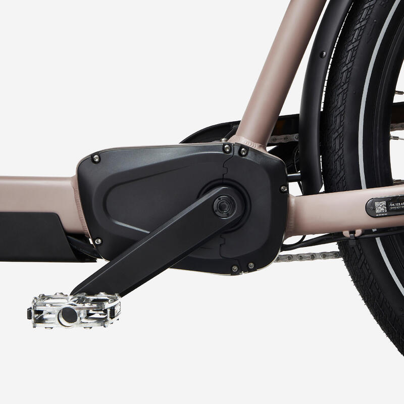 BICICLETA ELÉTRICA DE CARGA COM CAPOTA FAMÍLIA F900E CINZENTO TOUPEIRA