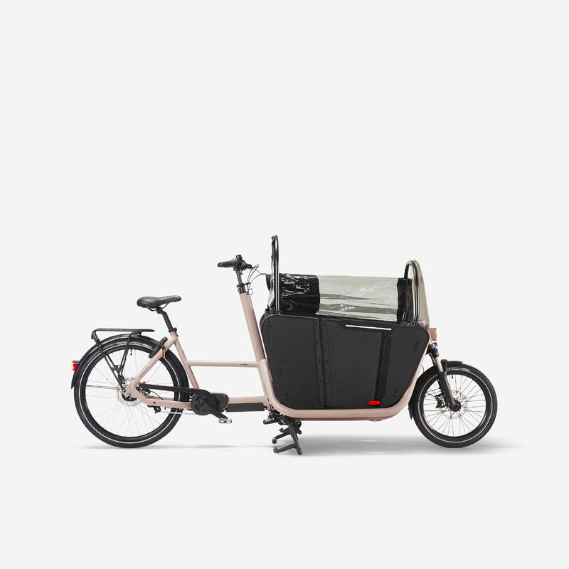 E-Lastenfahrrad Cargo Bike Long John F900E Family taupe 