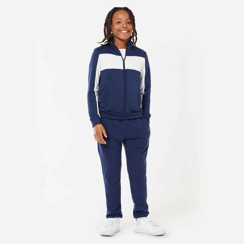 Kids' Unisex Breathable Tracksuit - Navy/White