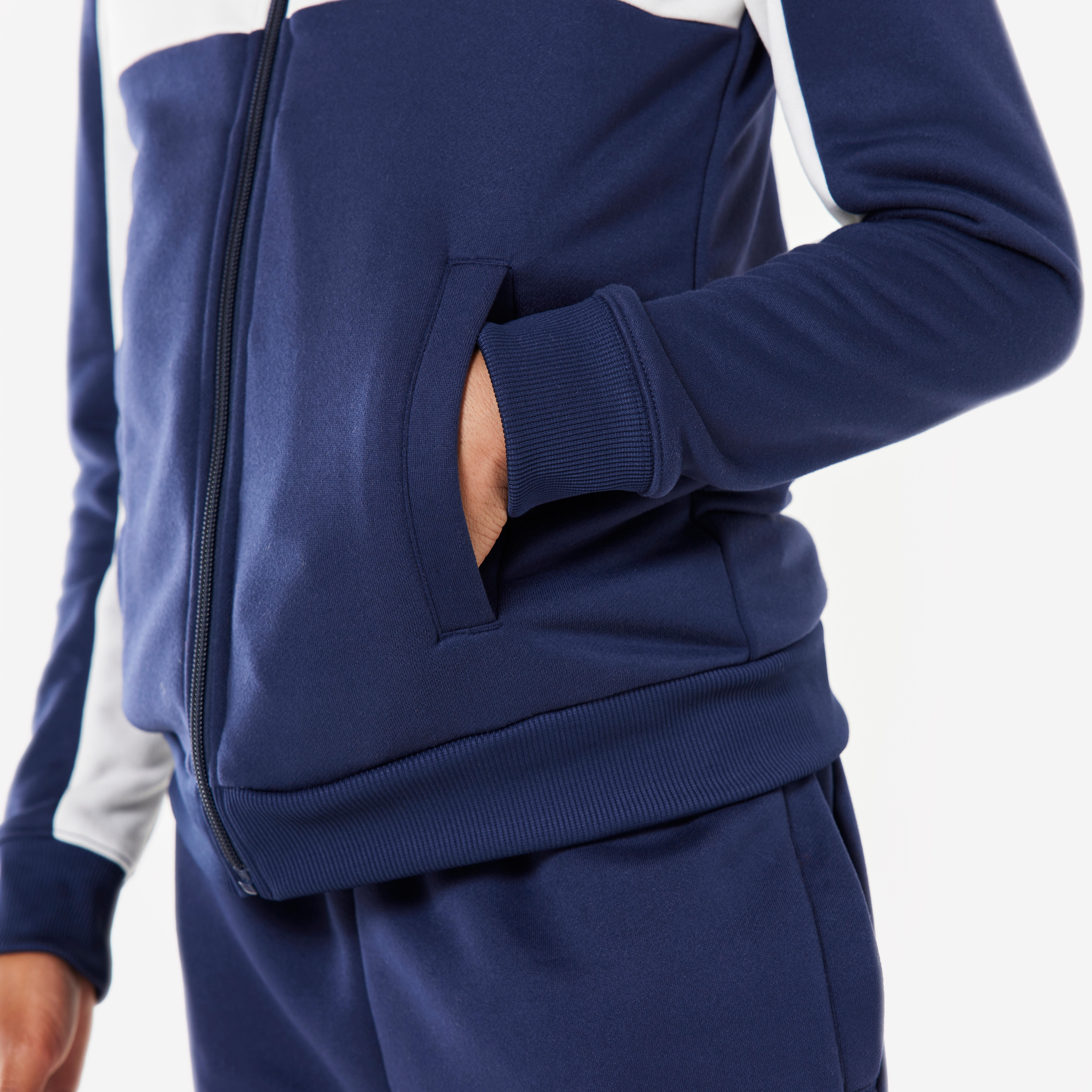 Kids’ Tracksuit - S 500 Navy/White - DECATHLON