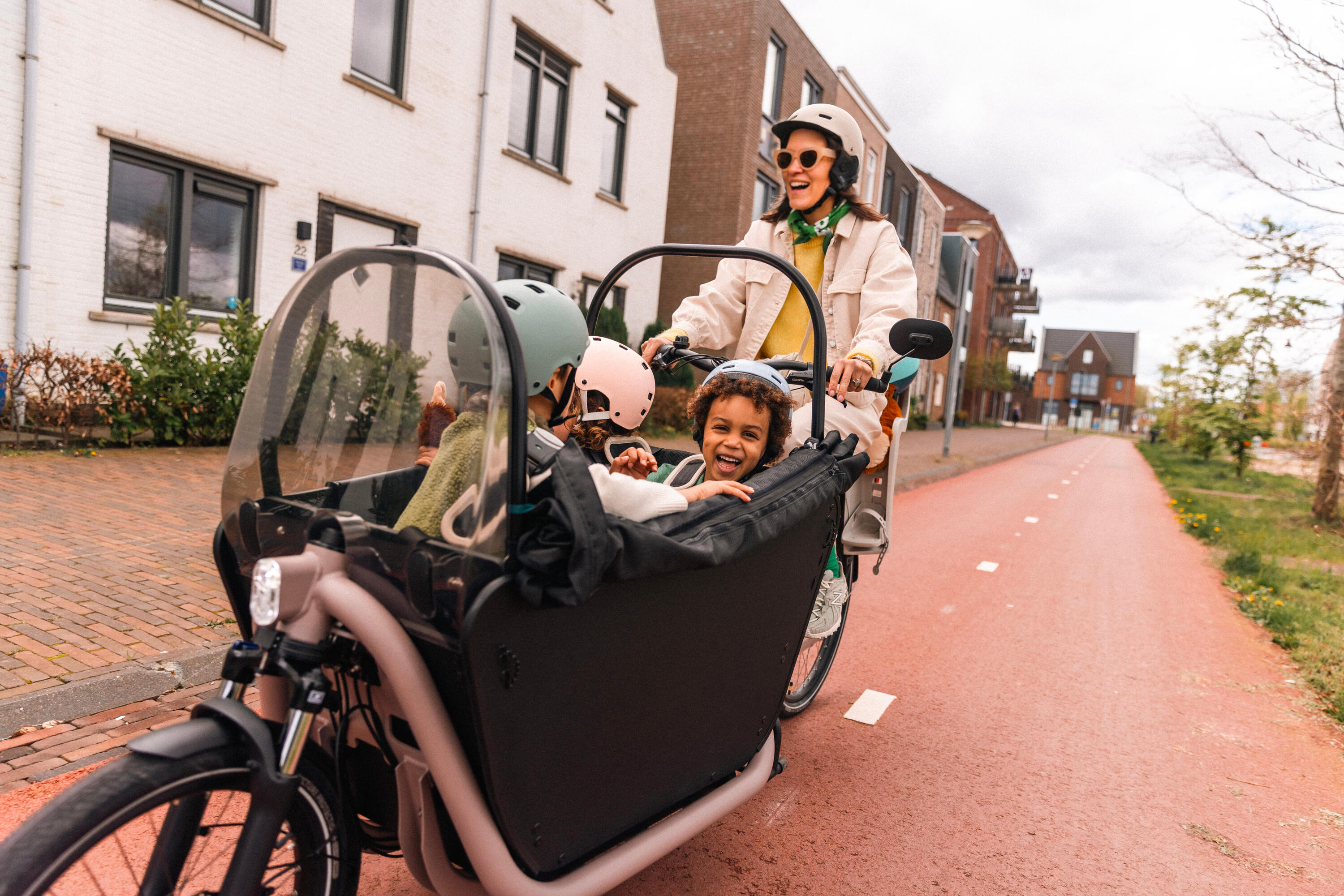 Velo cargo electrique biporteur famille f900e taupe 17/29