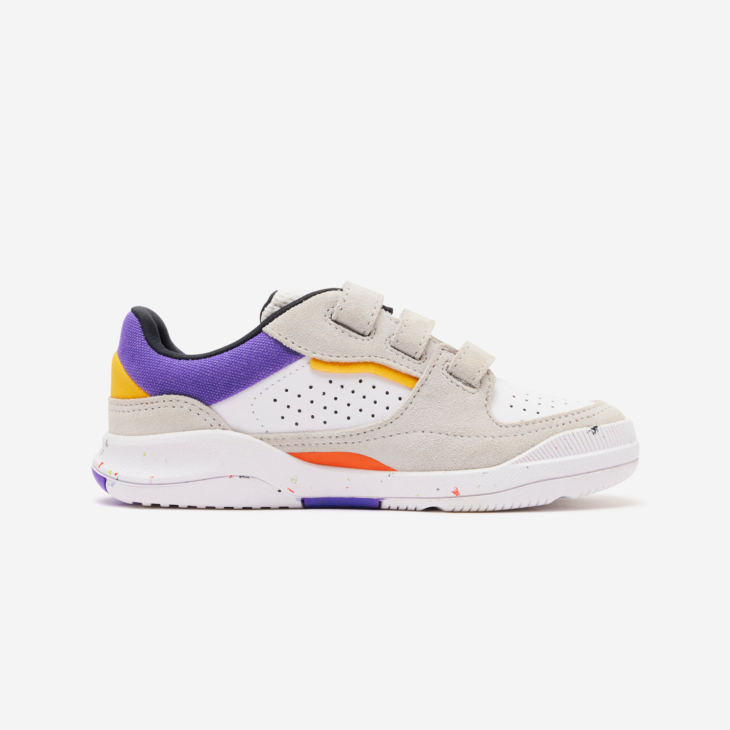 Scarpe da ginnastica bambino PLAYVENTURE CITY in cuoio con strap lilla 5/7