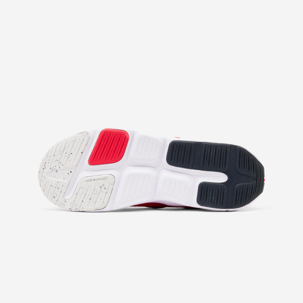 Sportschuhe Kinder elastische Schnürsenkel Klettverschluss - Playful Fast rot 