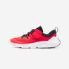 Kids' Lightweight Rip-Tab and Elasticated Laces Shoes Playful Fast - Red