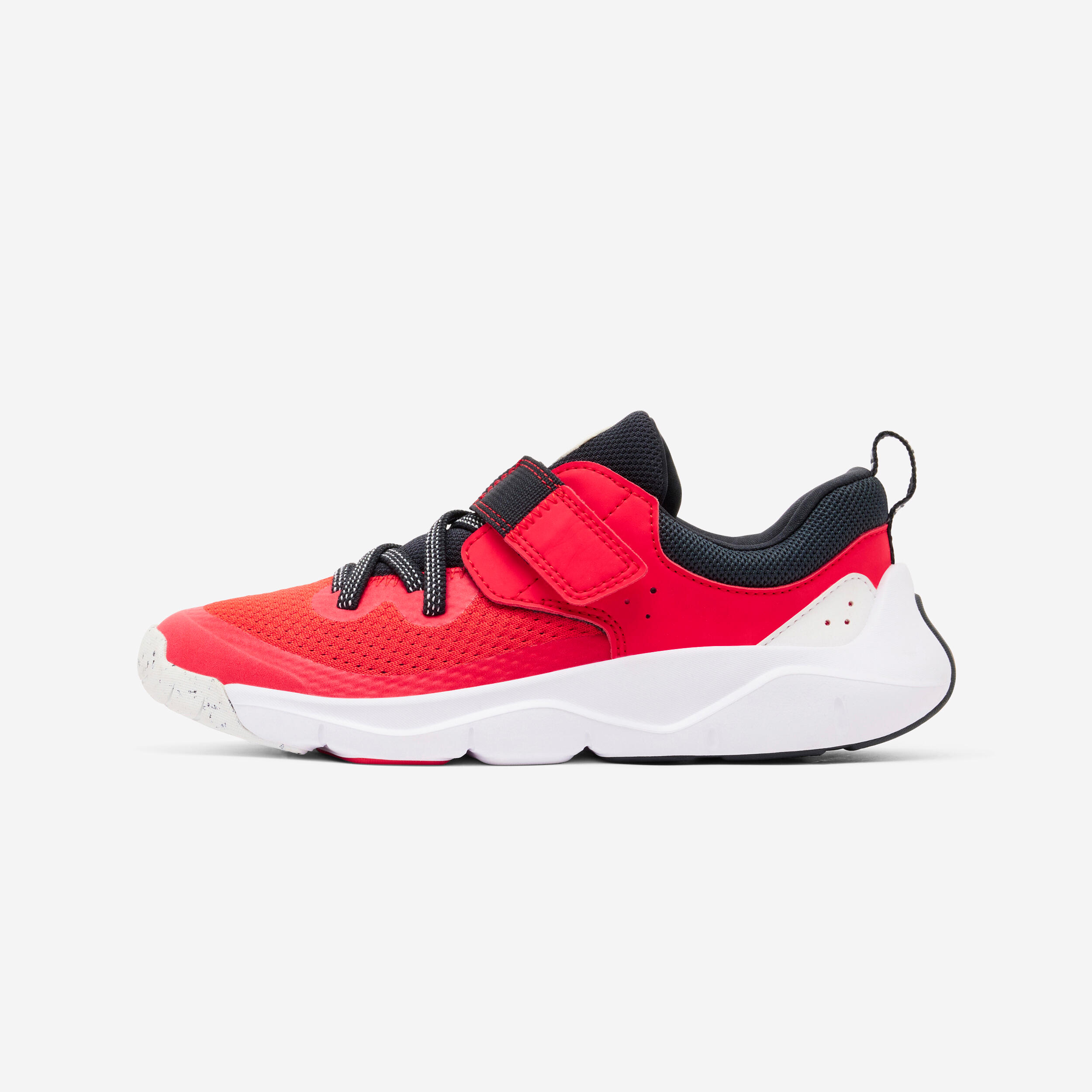 Decathlon - Chaussures Enfant À Scratch Et Lacet Élastique Rouges - Playful Fast - Baskets - Education Sportive Enfant - Blanc-gris-rouge - 29 - Decathlon