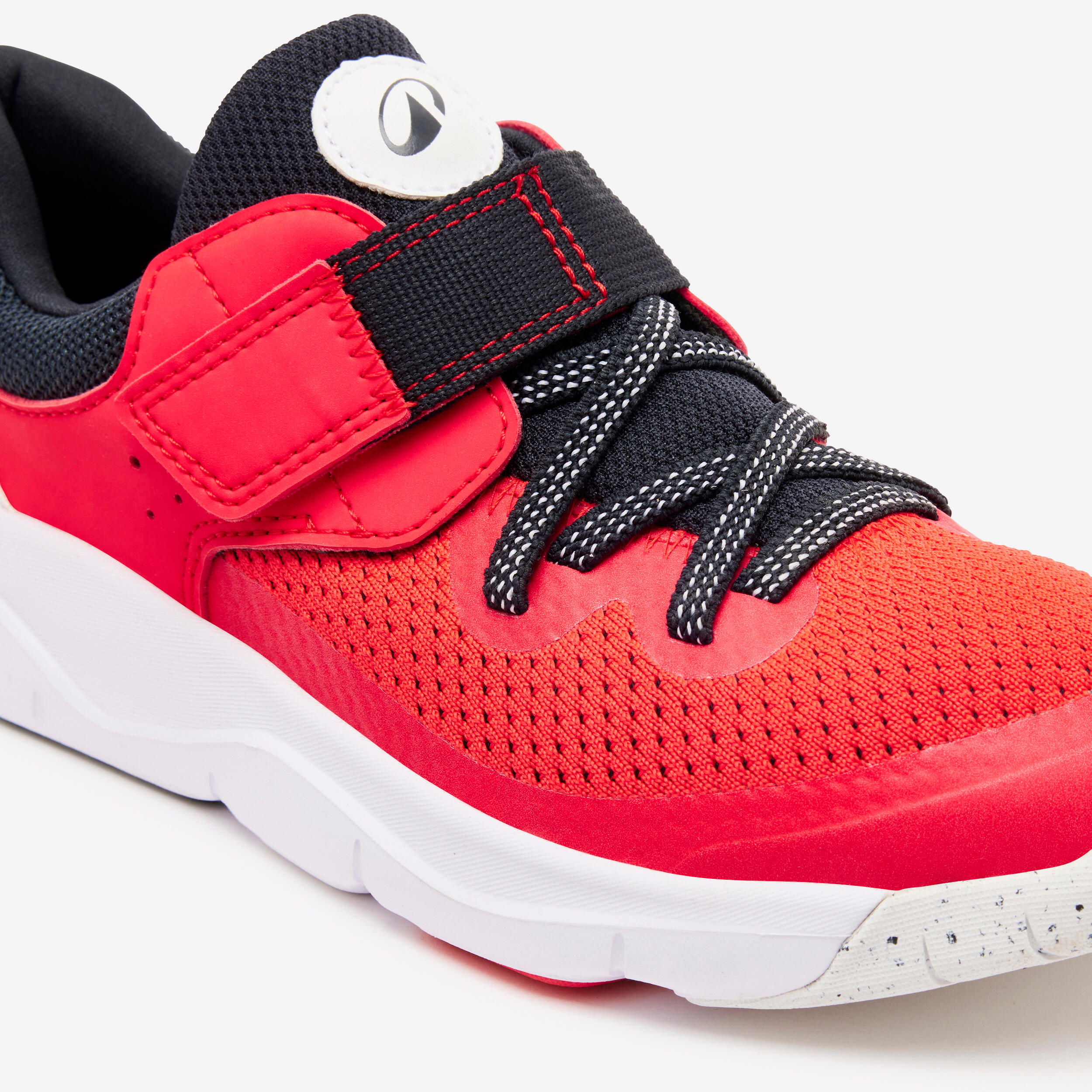 Chaussures à scratch et lacets élastiques légères enfant, Playful Fast Rouge 2/10