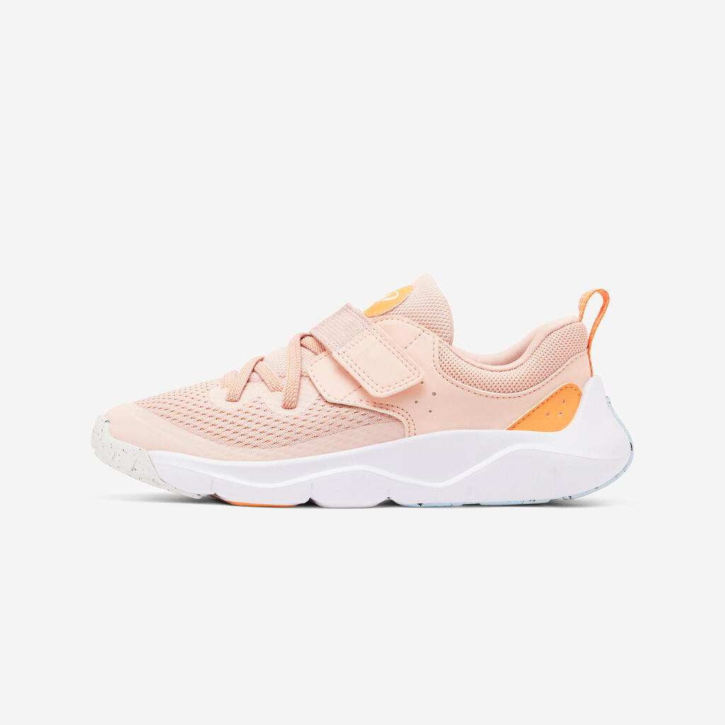 Chaussures à scratch et lacets élastiques légères enfant, Playful Fast Rose