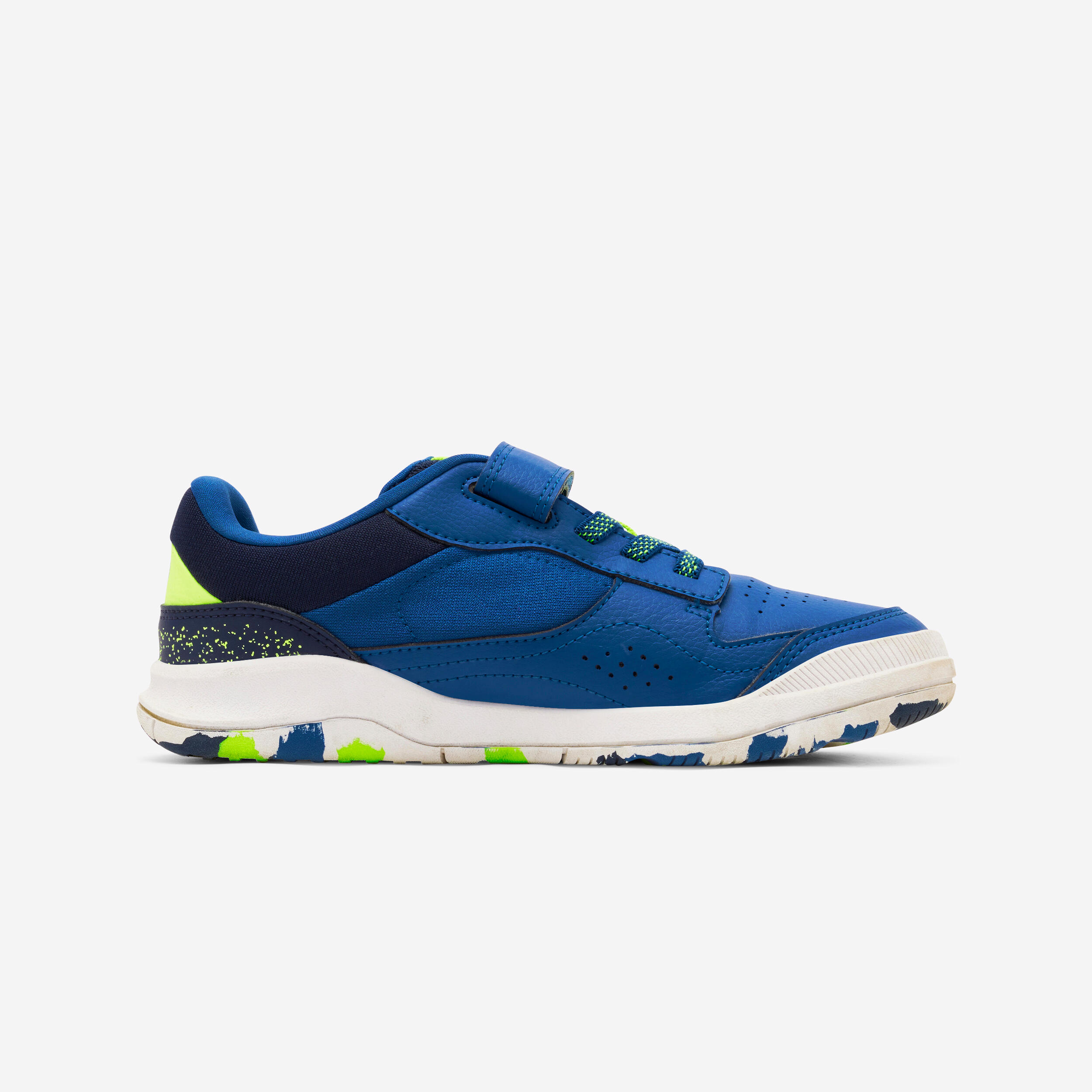 Scarpe da ginnastica bambino PLAYVENTURE YARD con strap azzurro-giallo 10/32