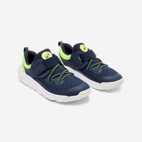 Kids' Rip-Tab & Elastic Laces Shoes Playful Fast - Navy Blue